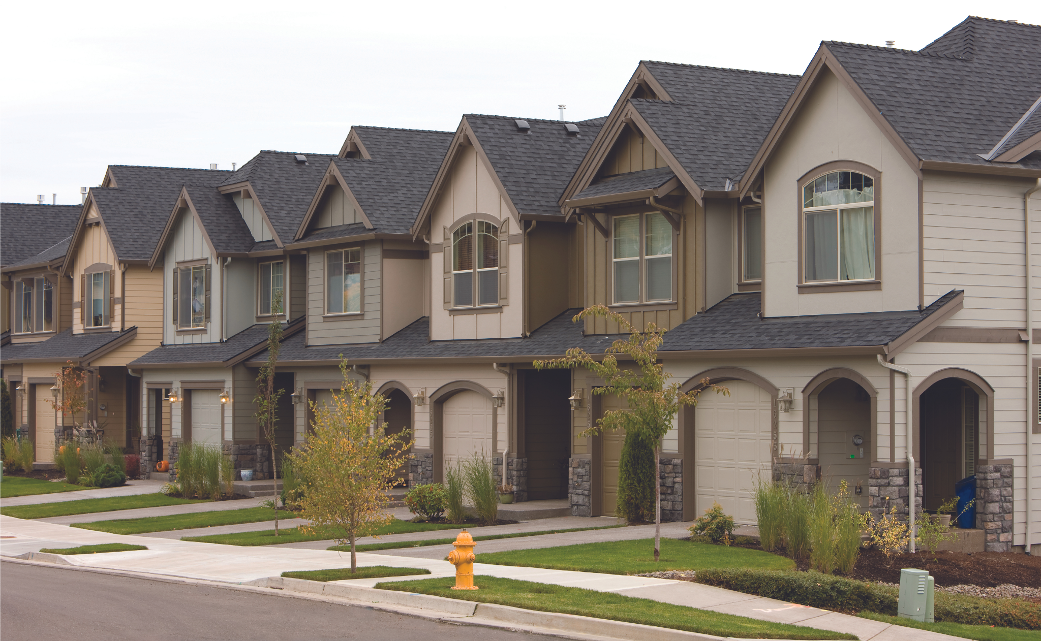 Row of townhomes